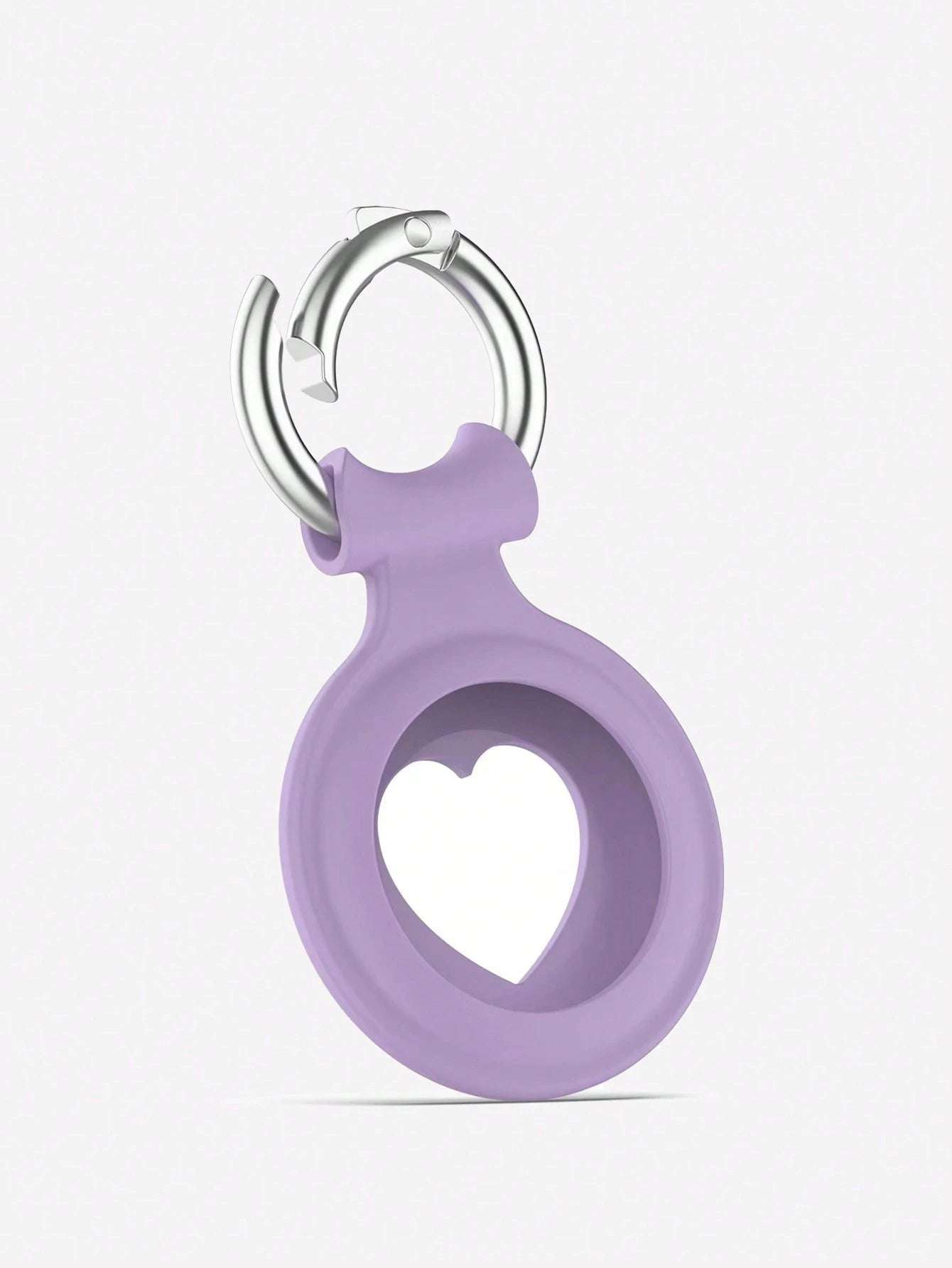 Heart Shaped Protective Silicone Cover With Anti-Lost Tracker And Soft Shell Compatible With Apple Airtag (Airtag Not Included)