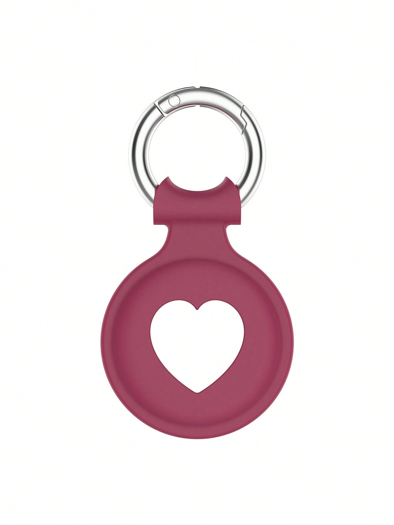 Heart Shaped Protective Silicone Cover With Anti-Lost Tracker And Soft Shell Compatible With Apple Airtag (Airtag Not Included)