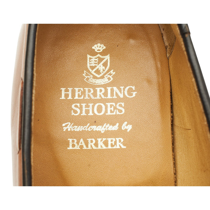 Herring 'Merton' Tan Brown Leather Tassel Loafers UK 8.5 F