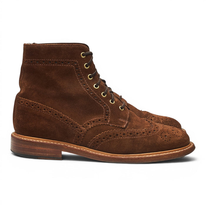 Herring 'Newmarket' Brown Suede Brogue Boots UK 8.5