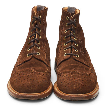 Herring 'Newmarket' Brown Suede Brogue Boots UK 8.5