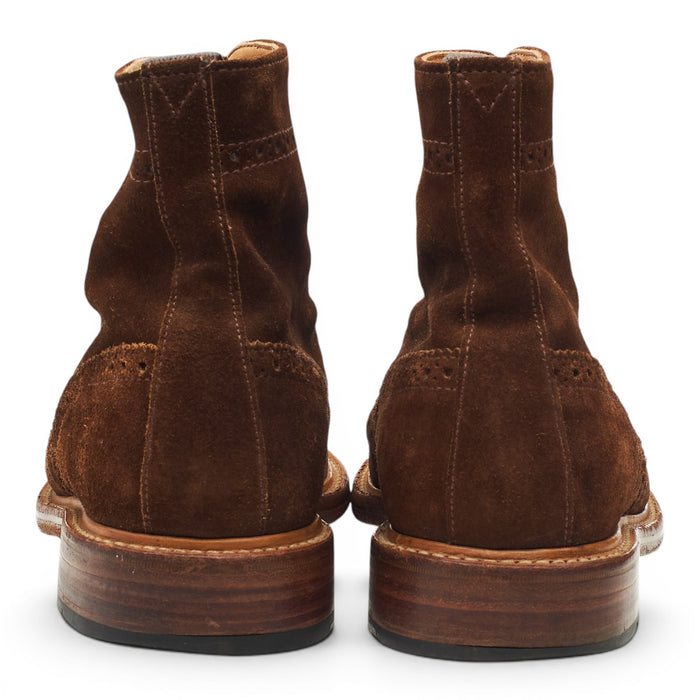 Herring 'Newmarket' Brown Suede Brogue Boots UK 8.5