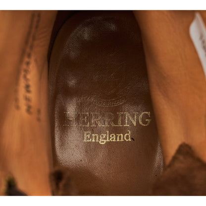Herring 'Newmarket' Brown Suede Brogue Boots UK 8.5