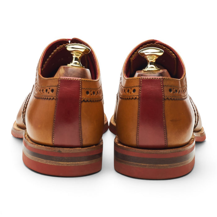 Herring 'Redbridge' Tan Brown Leather Oxford Brogues UK 7.5 F