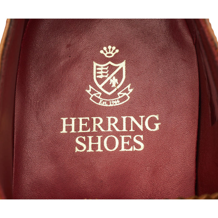 Herring 'Redbridge' Tan Brown Leather Oxford Brogues UK 7.5 F