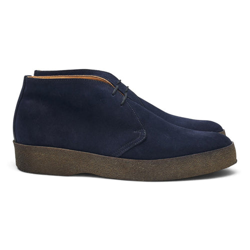 'Hi Top' Navy Blue Suede Chukka Boots UK 8.5 F