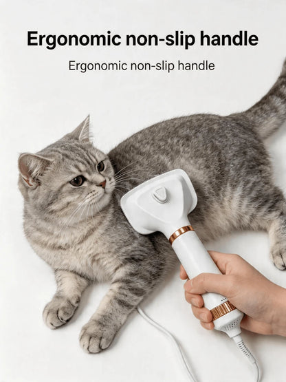 High-Powered Pet Hair Dryer And Comb For Cats And Dogs- A Multi-Functional Grooming Tool For Dogs And Cats, Easily Removes And Cleans Fur With This Electric Hot Air Brush.