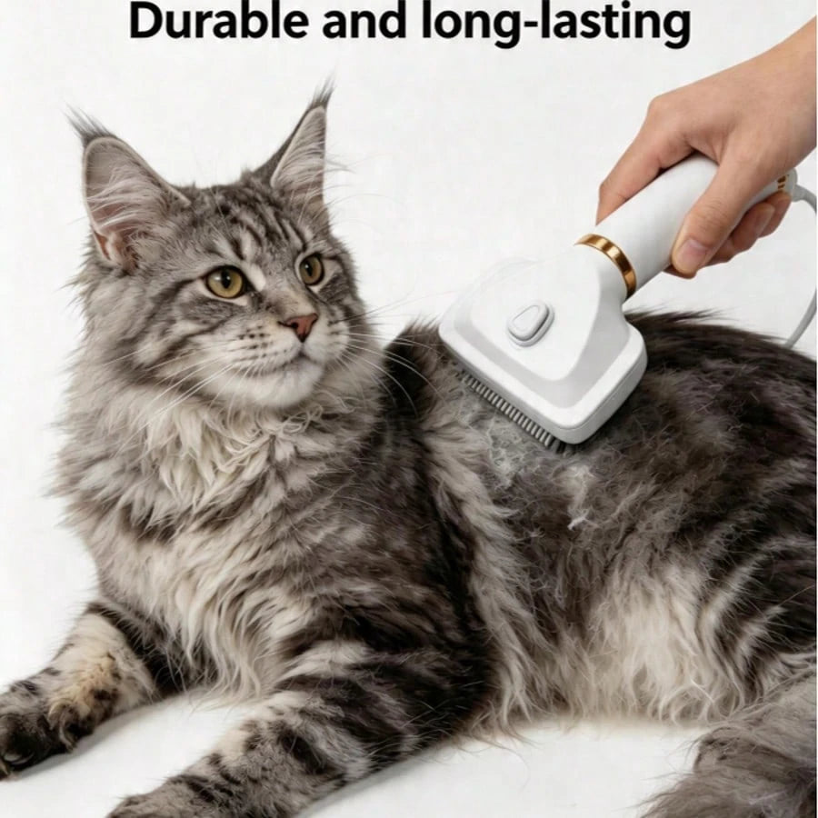 High-Powered Pet Hair Dryer And Comb For Cats And Dogs- A Multi-Functional Grooming Tool For Dogs And Cats, Easily Removes And Cleans Fur With This Electric Hot Air Brush.