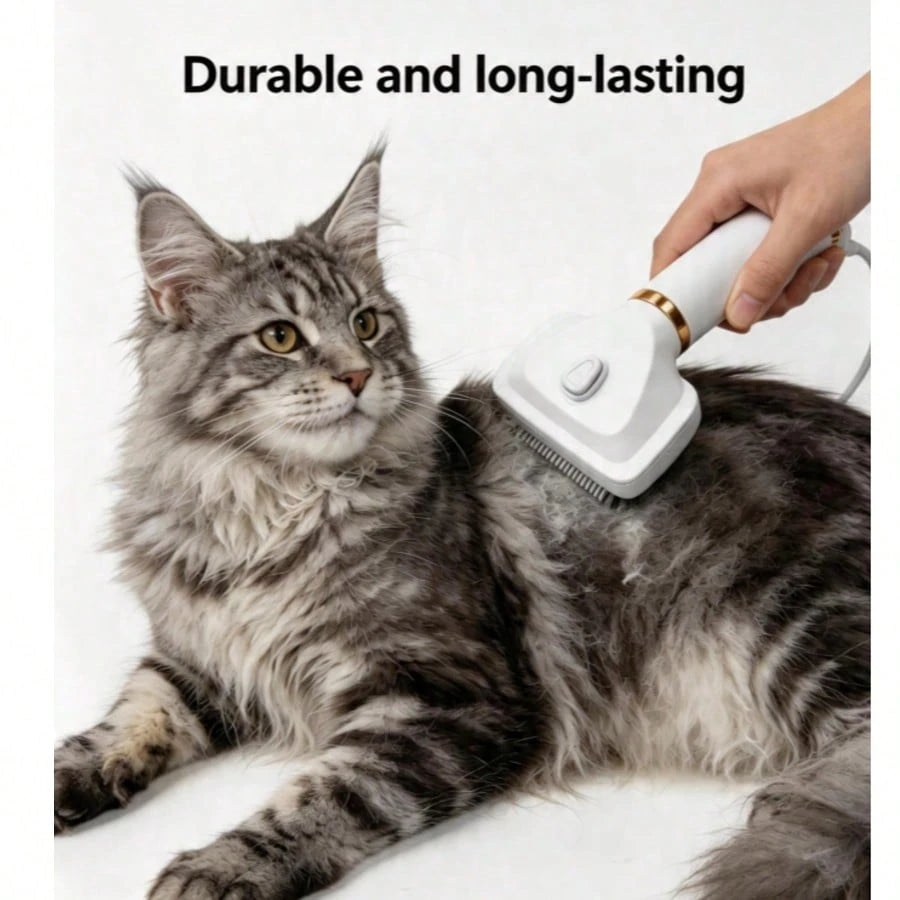 High-Powered Pet Hair Dryer And Comb For Cats And Dogs- A Multi-Functional Grooming Tool For Dogs And Cats, Easily Removes And Cleans Fur With This Electric Hot Air Brush.