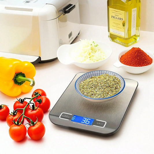 High Precision Digital Kitchen Scale, Food Scale For Home Baking, Accurate Gram Scale With Backlit LCD Display & Tare Function, Ideal For Cooking, Baking, Coffee And Ingredients Weighing