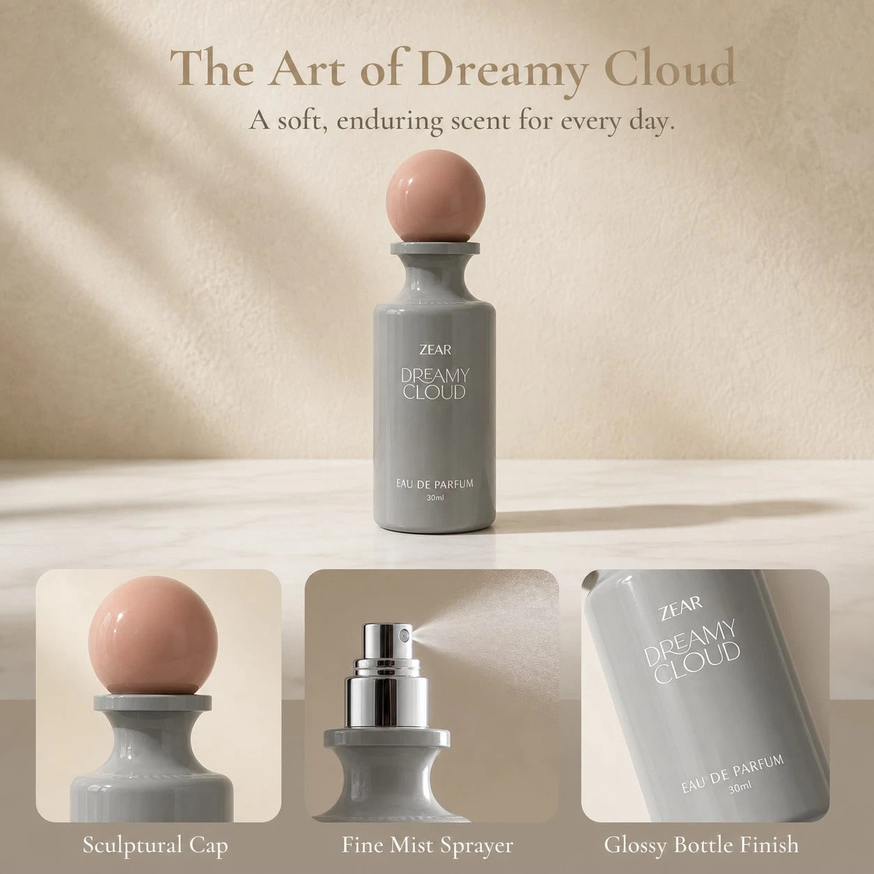 HIYES Women's Perfume Spray (30ml)- "Dreamy Cloud" (Fruity-Woody): A Blend Of Red Berries And Cedarwood. This Fresh, Delightful Everyday Fragrance Is Perfect For Travel, The Workplace, Dates, And Par