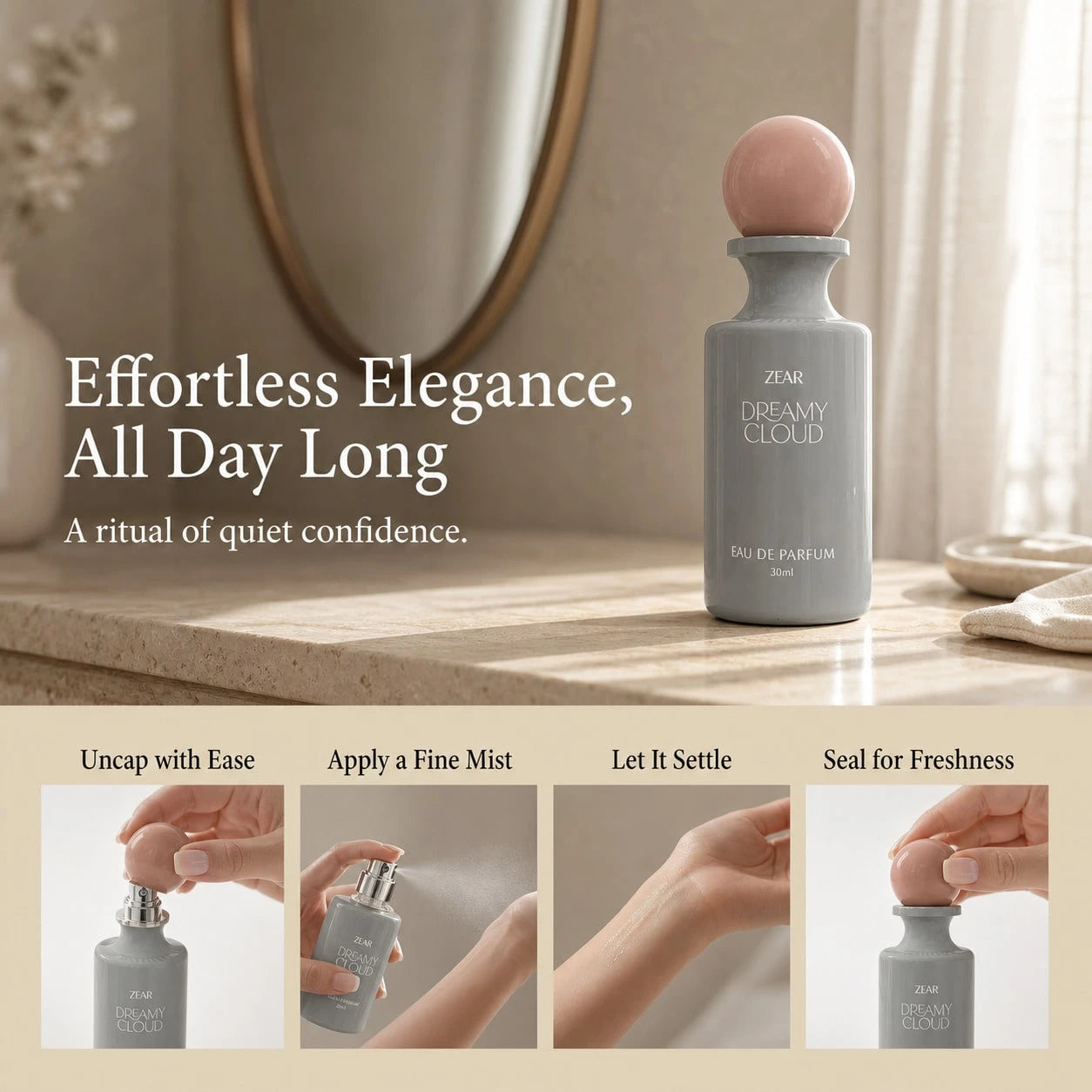 HIYES Women's Perfume Spray (30ml)- "Dreamy Cloud" (Fruity-Woody): A Blend Of Red Berries And Cedarwood. This Fresh, Delightful Everyday Fragrance Is Perfect For Travel, The Workplace, Dates, And Par