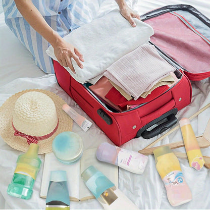HJsubrtPlay Multi-Piece Silicone Bottle Caps, Travel Essentials For Women And Men, Travel-Sized Toiletries, Cruise Essentials, Luggage Accessories, Travel Necessities, Leak-Proof Sealed Elastic Sleeve