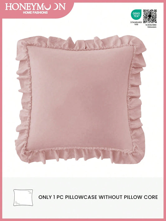 HONEYMOON 1pc Romantic French Style Lace Pillowcase (Without Insert), Exquisite Romantic Decorative Throw Pillow Cover, Suitable For Bedroom/Dorm/Sofa/Lounge Chair, Gift For Loved Ones And Friends, Ma