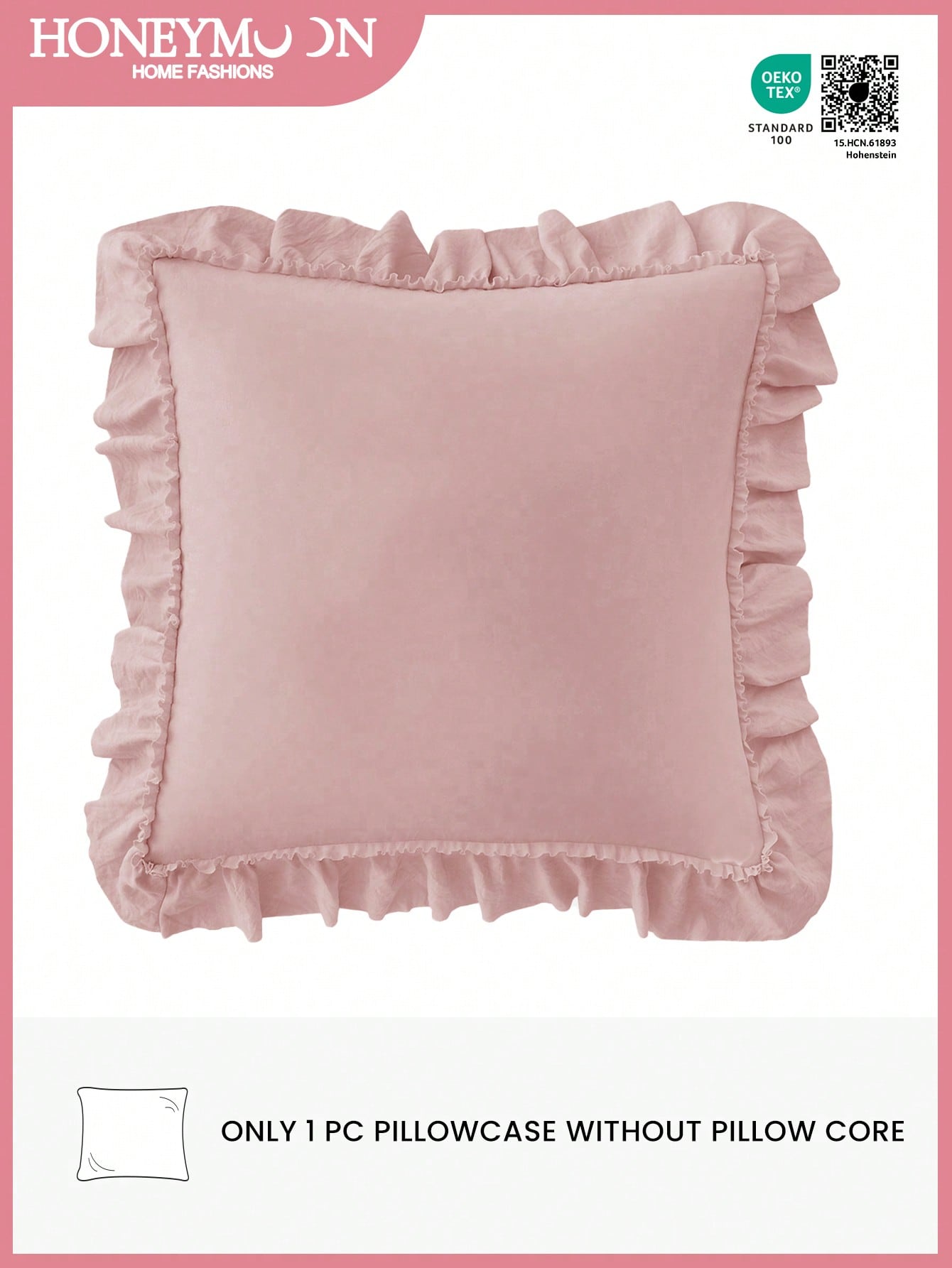 HONEYMOON 1pc Romantic French Style Lace Pillowcase (Without Insert), Exquisite Romantic Decorative Throw Pillow Cover, Suitable For Bedroom/Dorm/Sofa/Lounge Chair, Gift For Loved Ones And Friends, Ma