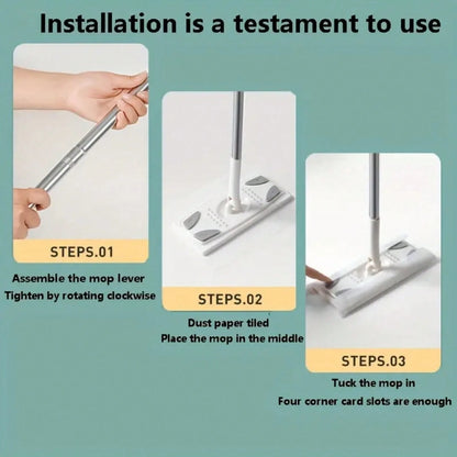 Household Electrostatic Dust Mop- Efficiently Removes Pet Hair, Oil Stains And Water Stains From Floors, Furniture And Bathroom Surfaces- Disposable, Highly Absorbent, Electrostatic Dust Mop, Modern