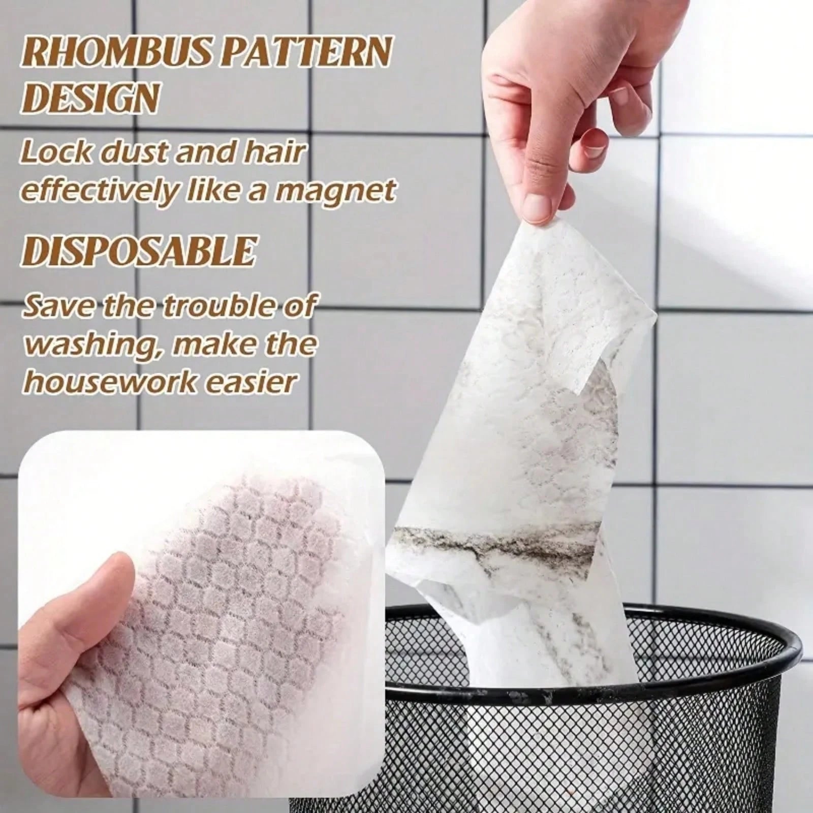 Household Electrostatic Dust Mop- Efficiently Removes Pet Hair, Oil Stains And Water Stains From Floors, Furniture And Bathroom Surfaces- Disposable, Highly Absorbent, Electrostatic Dust Mop, Modern