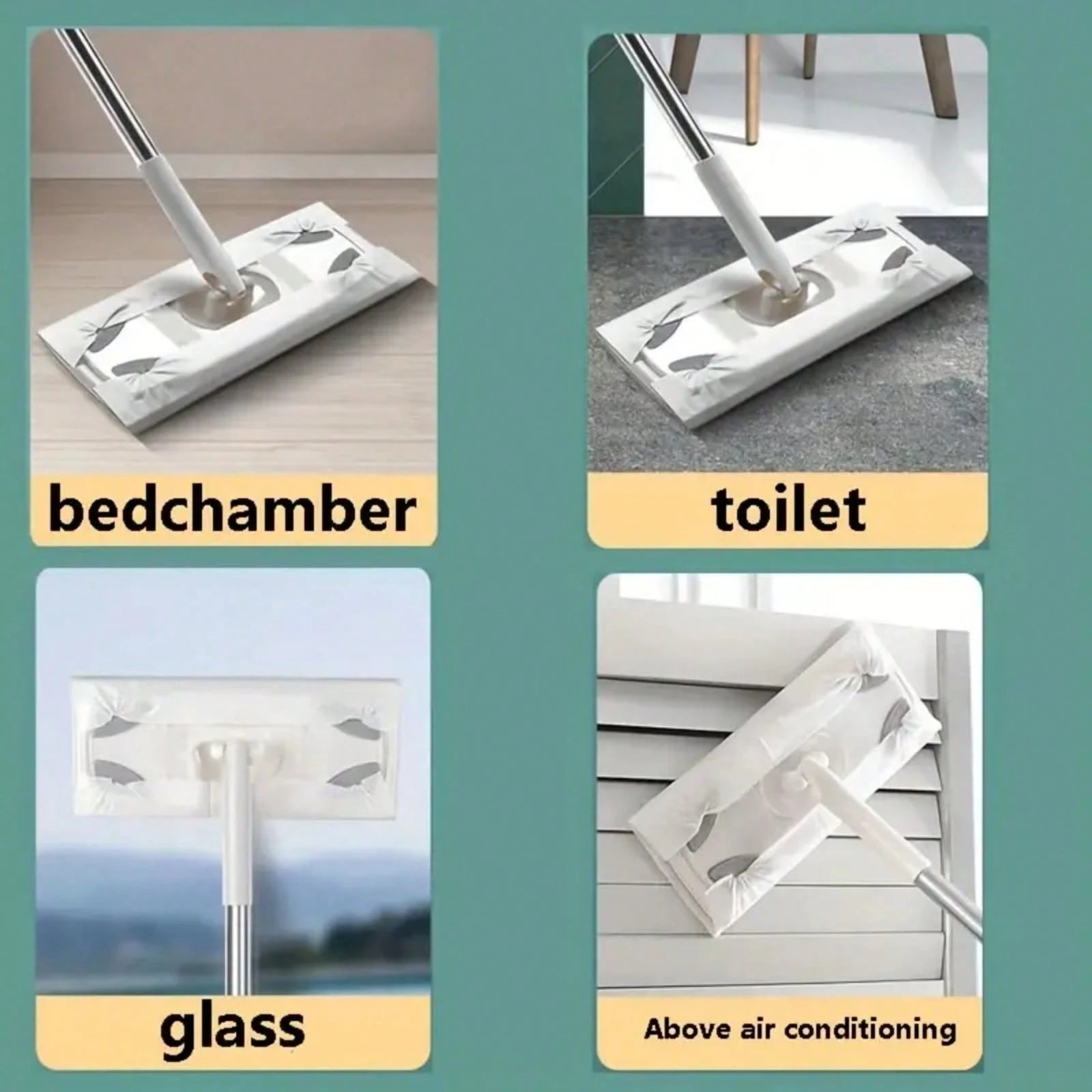 Household Electrostatic Dust Mop- Efficiently Removes Pet Hair, Oil Stains And Water Stains From Floors, Furniture And Bathroom Surfaces- Disposable, Highly Absorbent, Electrostatic Dust Mop, Modern