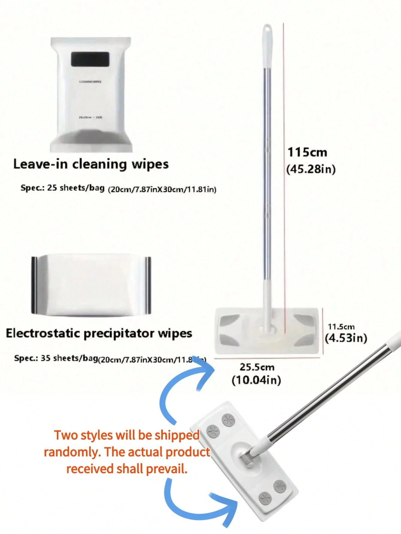 Household Electrostatic Dust Mop- Efficiently Removes Pet Hair, Oil Stains And Water Stains From Floors, Furniture And Bathroom Surfaces- Disposable, Highly Absorbent, Electrostatic Dust Mop, Modern