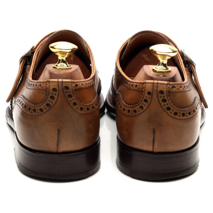 'Humphrey' Brown Leather Monk Strap UK 7 F