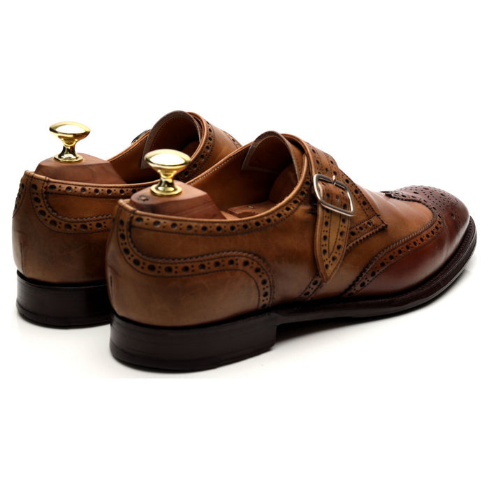 'Humphrey' Brown Leather Monk Strap UK 7 F