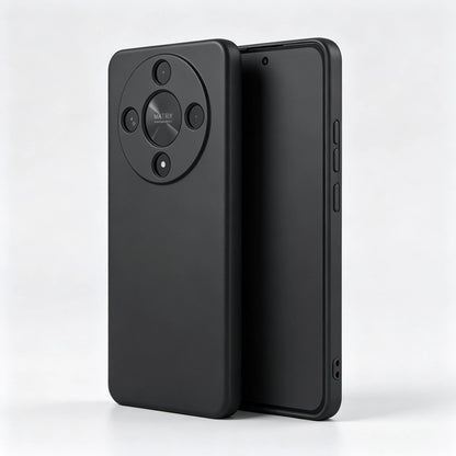HW And Honor Series Matte Black Non-Slip Phone Case Fingerprint & Stain Resistant Soft TPU Back Cover Raised Screen & Camera Protection Shock Resistant Anti-Collision Exact Cutouts Slim Full Body Dura