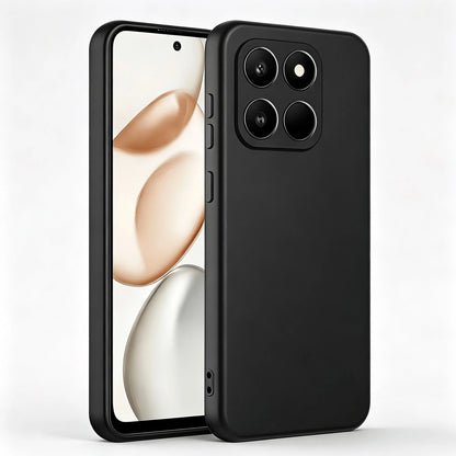 HW And Honor Series Matte Black Non-Slip Phone Case Fingerprint & Stain Resistant Soft TPU Back Cover Raised Screen & Camera Protection Shock Resistant Anti-Collision Exact Cutouts Slim Full Body Dura