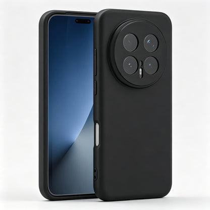HW And Honor Series Matte Black Non-Slip Phone Case Fingerprint & Stain Resistant Soft TPU Back Cover Raised Screen & Camera Protection Shock Resistant Anti-Collision Exact Cutouts Slim Full Body Dura