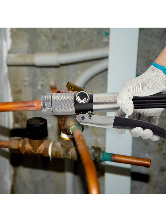 Hydraulic Tube Expander, 1/2" Or 3/8" Or 3/16" Or 1/4" Or 5/16" To 1-1/8" OD, HAVC Hydraulic Crimp Tool With 7 Expanding Tips, Deburring Tool, Copper Aluminum Brass Soft Steel Tube Cutter