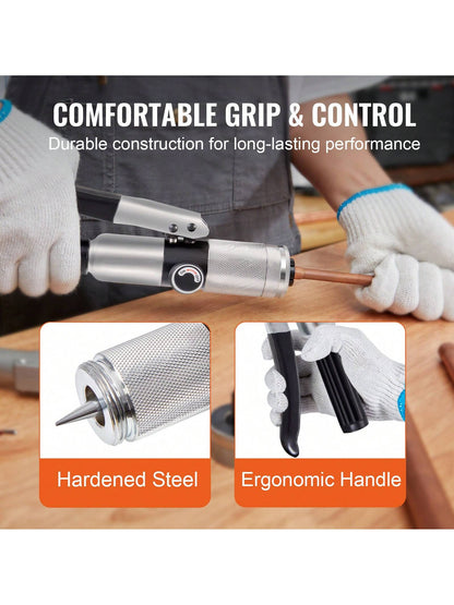 Hydraulic Tube Expander, 1/2" Or 3/8" Or 3/16" Or 1/4" Or 5/16" To 1-1/8" OD, HAVC Hydraulic Crimp Tool With 7 Expanding Tips, Deburring Tool, Copper Aluminum Brass Soft Steel Tube Cutter