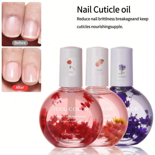 IDOL COLOR Cuticle Oil, 27.3ml/0.92 Fl Oz, Repairs And Nourishes Cuticles- Organic SPA Care- Makes Nails Stronger And Healthier