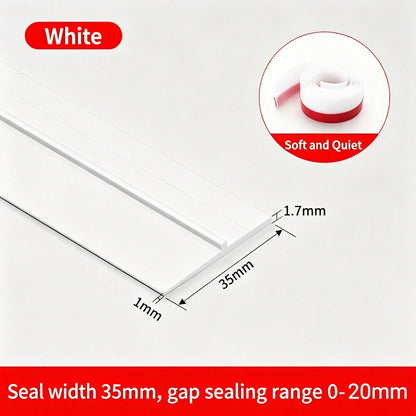 IEMIEBSHA 1m White Self-Adhesive Door Seal Strip, Soundproof Weather Stripping For Doors & Windows, Dustproof Windproof Foam Tape Draft Stopper Home Insulation