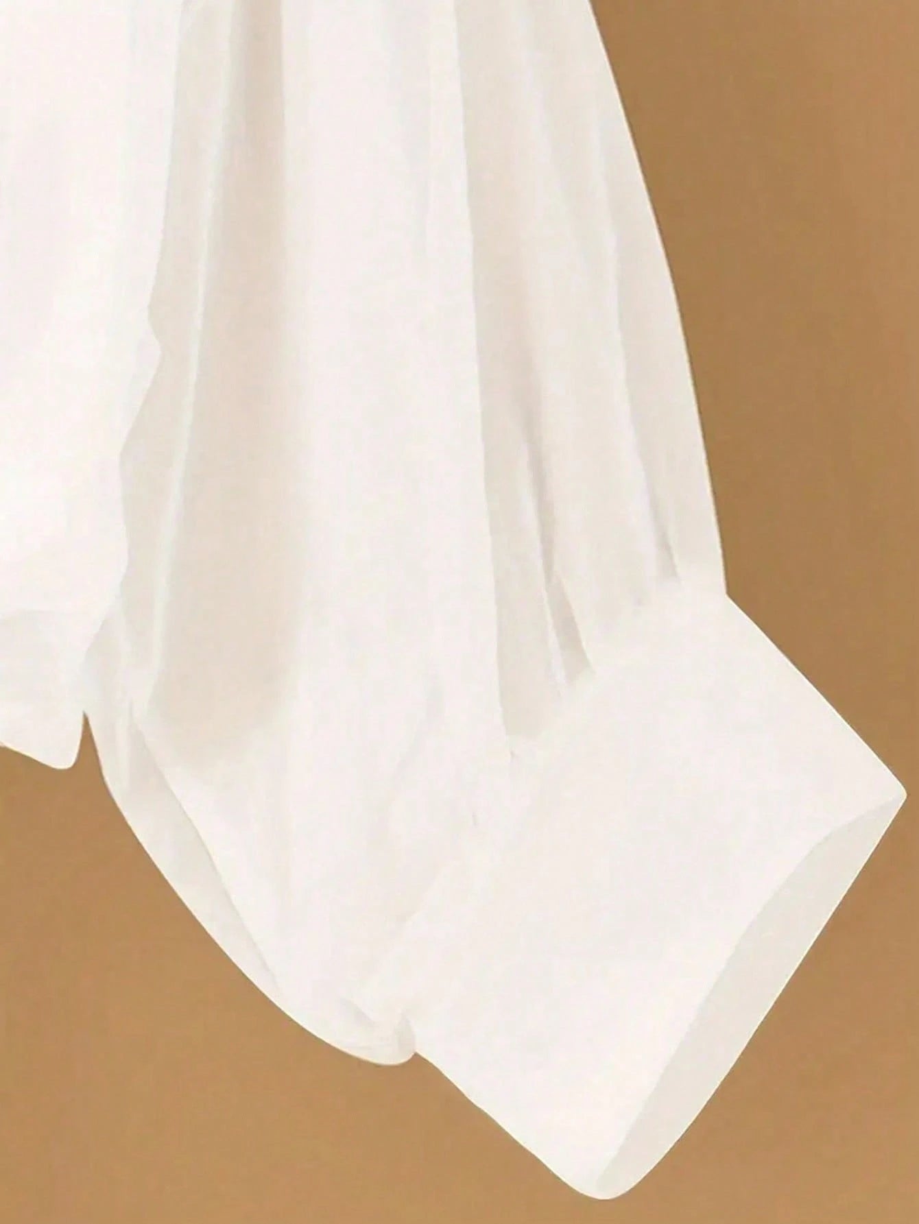 INAWLY New Bat Wing Cropped Casual Chiffon Women Solid Color Shirt