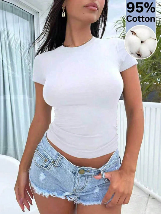 INAWLY Solva Women's Casual Elegant Comfortable Cotton T-Shirt
