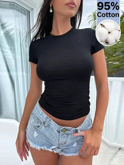 INAWLY Solva Women's Casual Elegant Comfortable Cotton T-Shirt