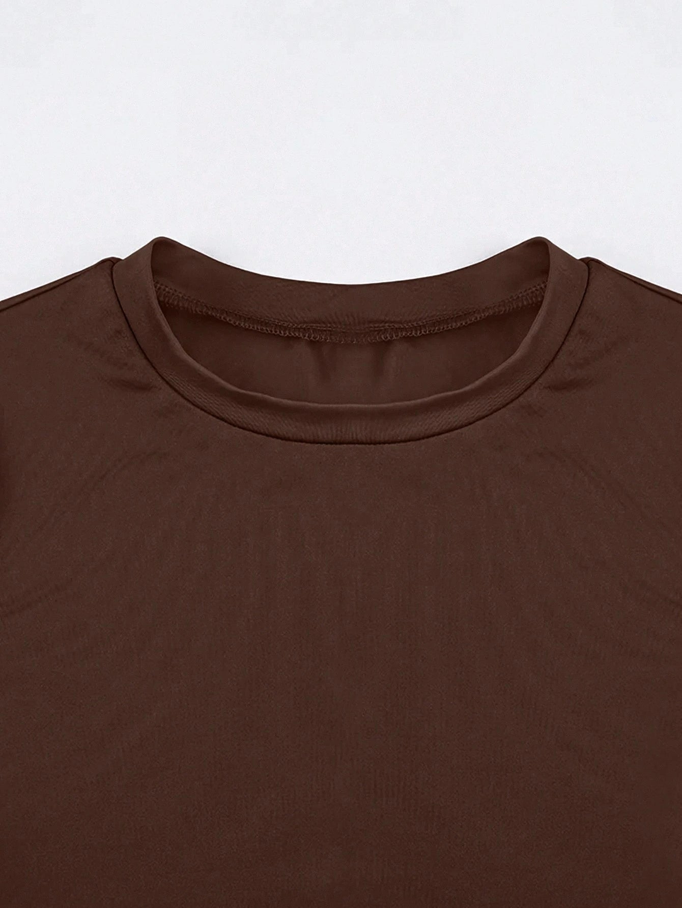 INAWLY Solva Women's Casual Solid Color Fitted T-Shirt, Summer