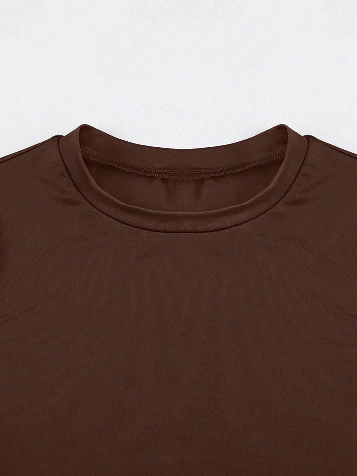 INAWLY Solva Women's Fashionable Versatile Solid Color Round Neck Short Sleeve Casual T-Shirt