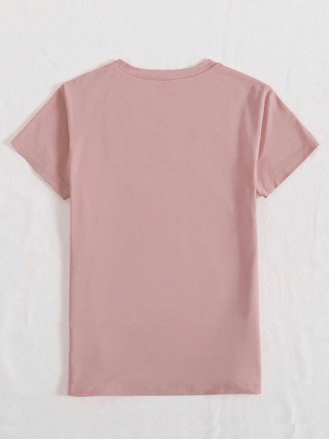 INAWLY Women's Casual Round Neck Short Sleeve T-Shirt With Letter Graphic Print Graphic Tees Women Tops