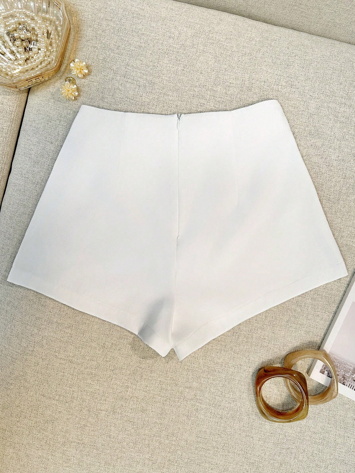 INAWLY Women's Casual Solid Color Shorts, Summer