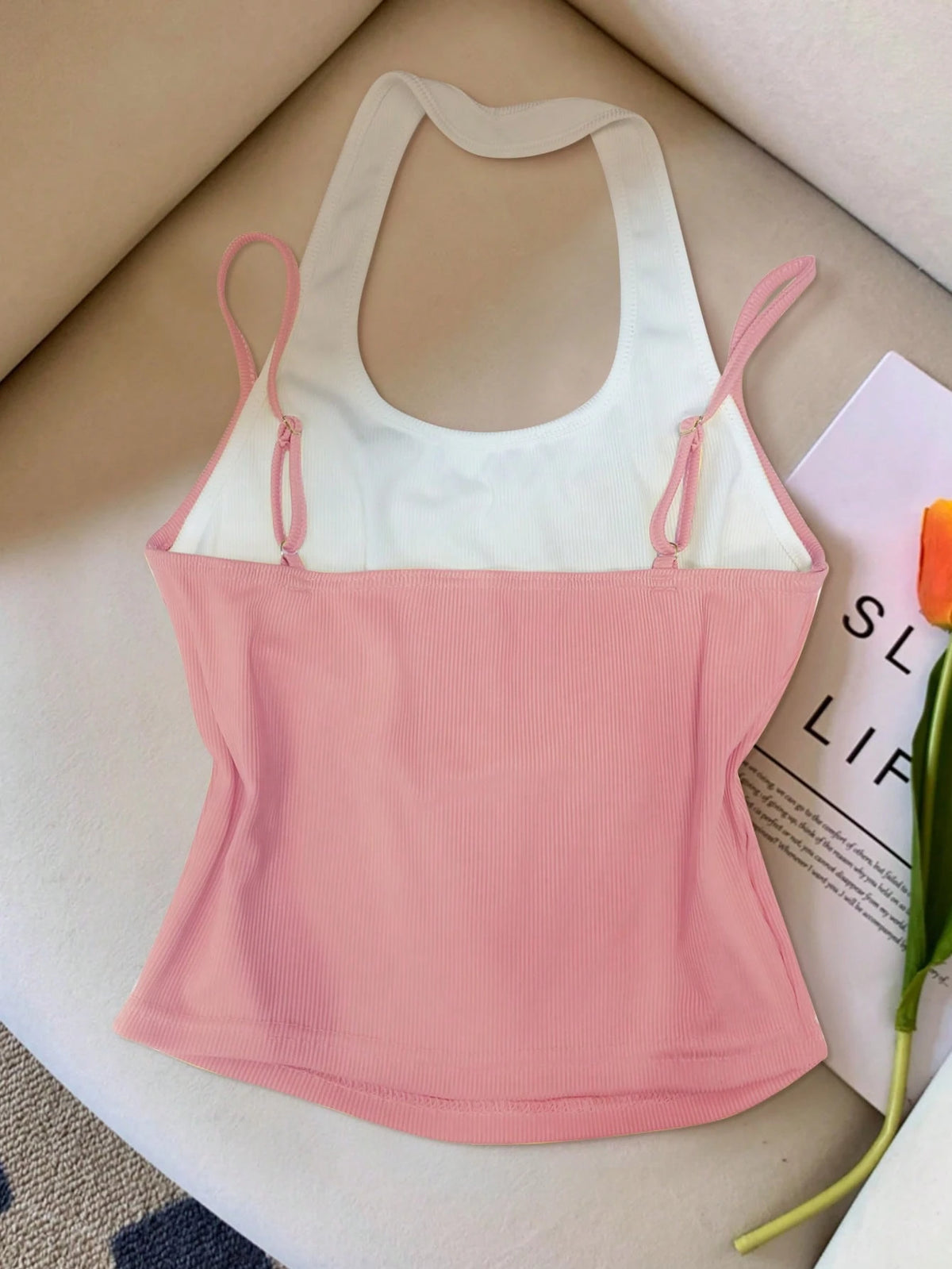 INAWLY Women's Casual Street Fashion 2 In 1 Tank Top, Summer