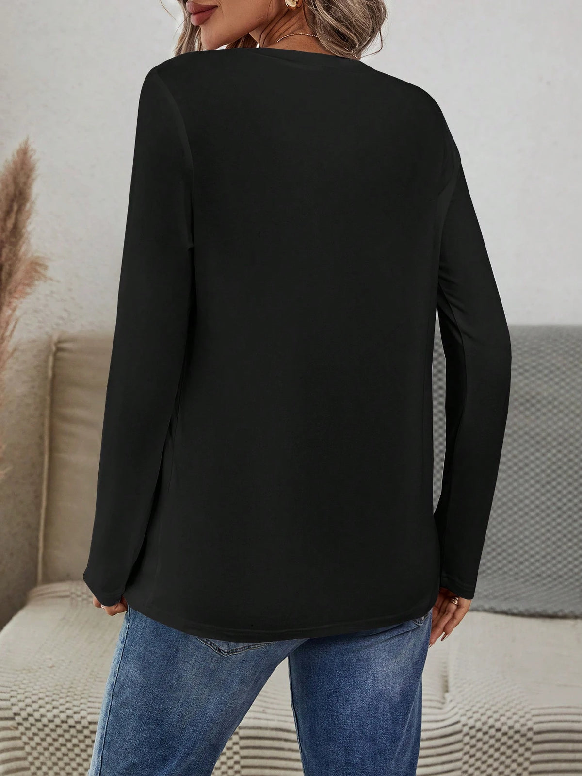 INAWLY Women's Dandelion Print Crew Neck Casual Long Sleeve T-Shirt Graphic Tees Women Tops For Spring Fall Cloth For Women