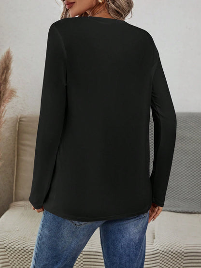 INAWLY Women's Dandelion Print Crew Neck Casual Long Sleeve T-Shirt Graphic Tees Women Tops For Spring Fall Cloth For Women