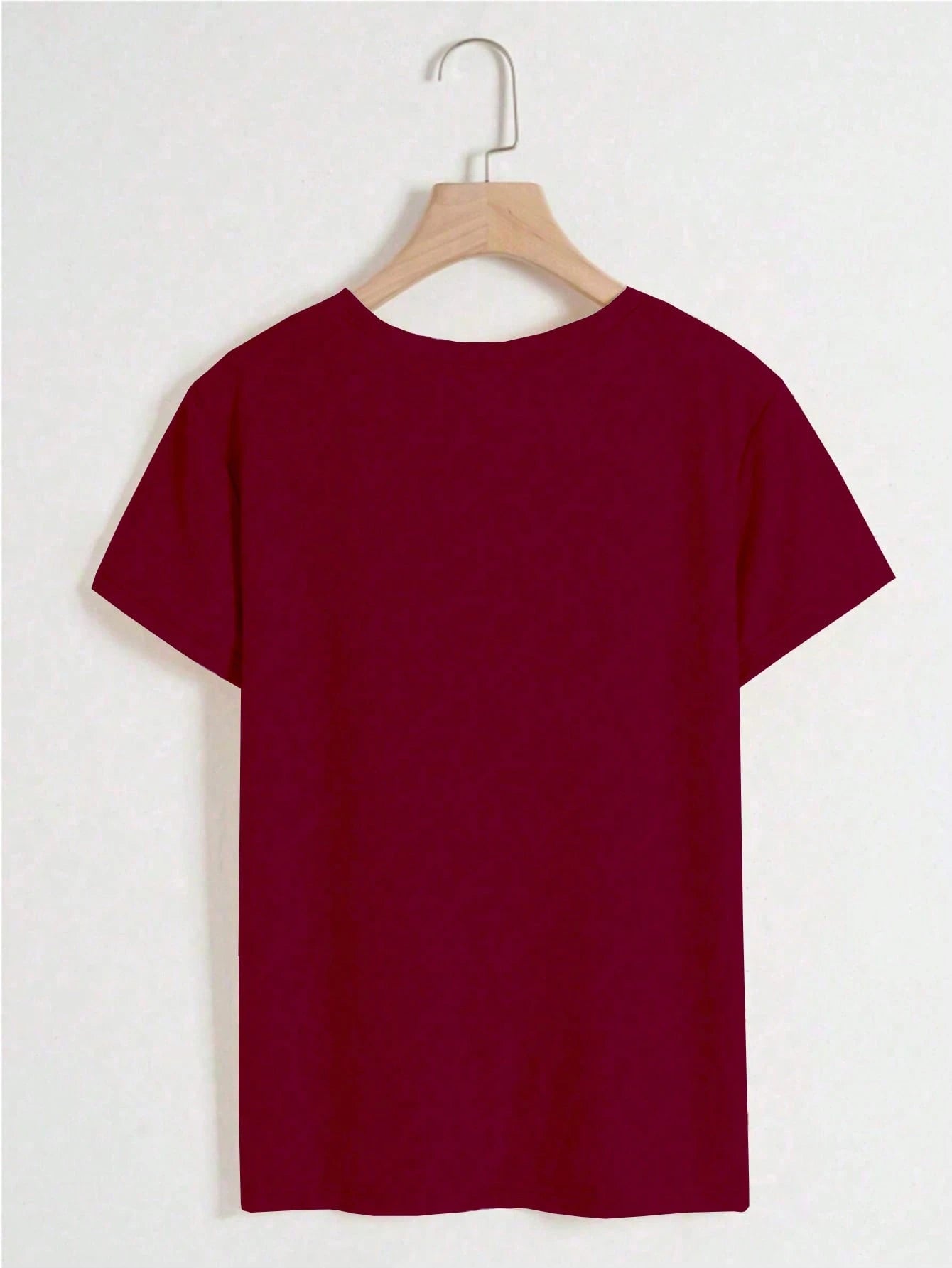 INAWLY Women's Valentine's Day Letter & Leopard Print Casual Round Neck Short Sleeve T-Shirt