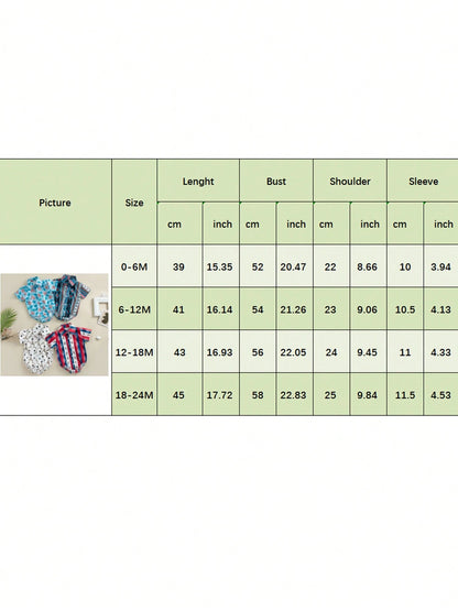 Infant Baby Boy Romper Cow Print Short Sleeve Lapel Button Bodysuit Tops Western Cowboy Shirt Gentlemen Clothes