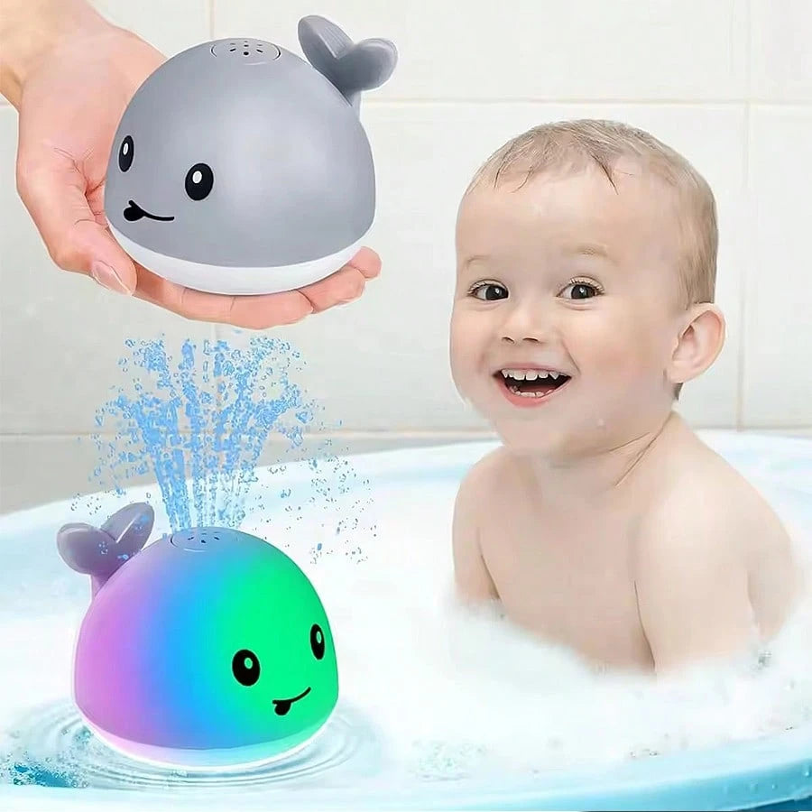 Infant Bath Toys, Suitable For Toddlers, Glowing Whale Spray Water Toys, Baby Swimming Pool Water Table Toys, Suitable For Babies 3 Months And Above, Bathtub Fountain Toys