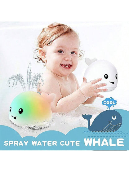Infant Bath Toys, Suitable For Toddlers, Glowing Whale Spray Water Toys, Baby Swimming Pool Water Table Toys, Suitable For Babies 3 Months And Above, Bathtub Fountain Toys