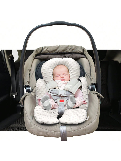 Infant Car Seat Insert, Baby Car Seat Head & Body Support For Newborn, 2-In-1 Reversible Baby Car Seat Cushion, Soft Stroller Cushion Insert