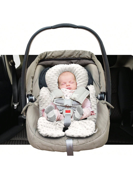 Infant Car Seat Insert, Baby Car Seat Head & Body Support For Newborn, 2-In-1 Reversible Baby Car Seat Cushion, Soft Stroller Cushion Insert