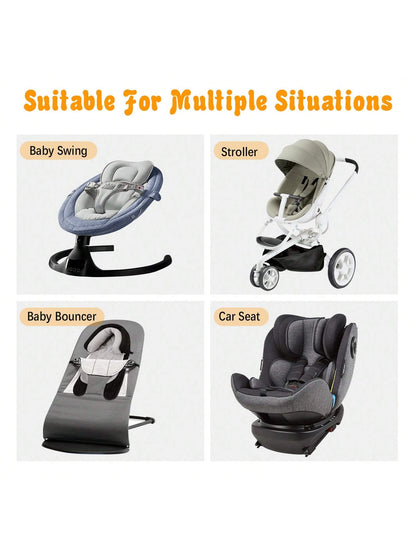 Infant Car Seat Insert, Baby Car Seat Head & Body Support For Newborn, 2-In-1 Reversible Baby Car Seat Cushion, Soft Stroller Cushion Insert