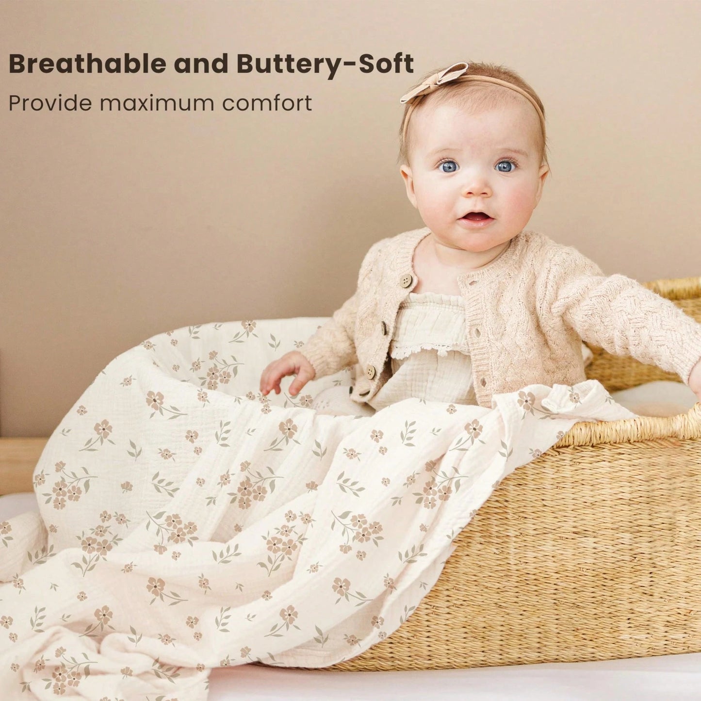 Infant Gauze Swaddle, Neutral Color Burp Cloth, Multi-Purpose Blanket, Can Be Used As Burp Cloth, Bib, Hugging, Playing And Car Seat Cover, Baby Essentials, Baby Shower Gift